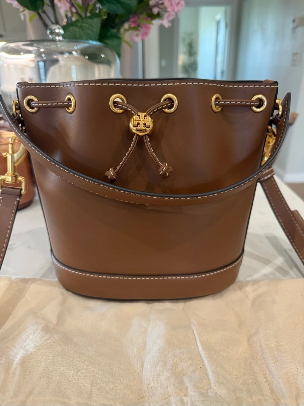 Tory Burch T Monogram Bucket Bag